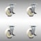 Service Caster 6 Inch Stainless Steel Nylon Swivel Caster Set with Roller Bearings and Brakes SCC-SS30S620-NYR-TLB-4 - alternate 1